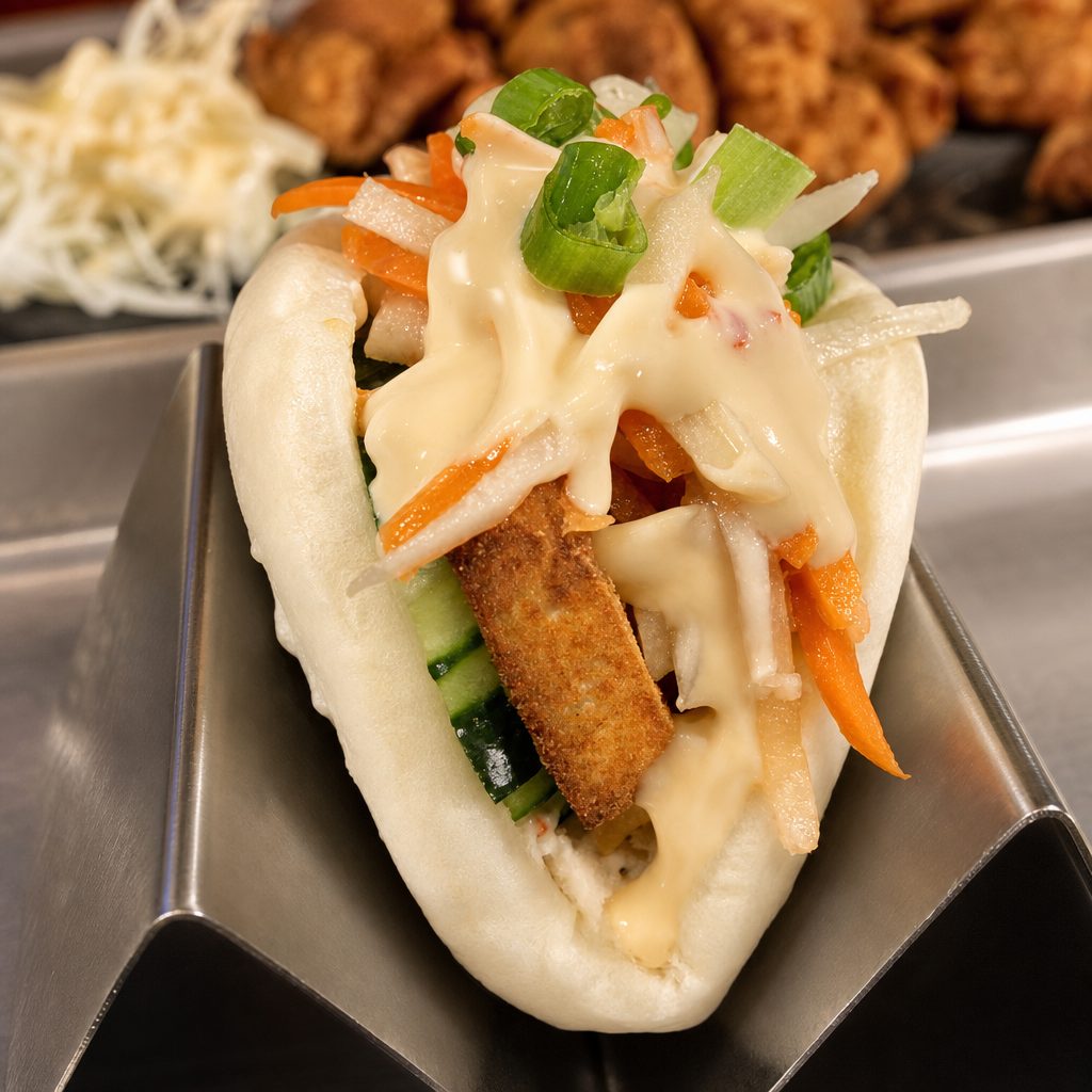 Fried Tofu Bao Bun.