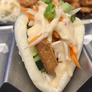 fried tofu bao bun